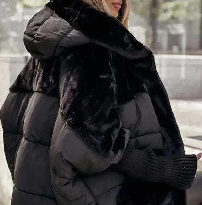 Cotton Loose-Fit Padded Designed Coat