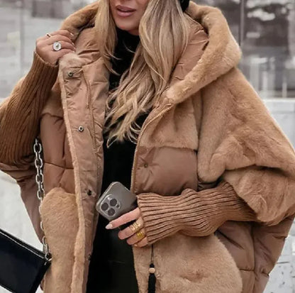 Cotton Loose-Fit Padded Designed Coat