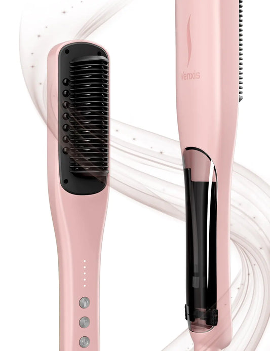Venxis Hair Straightener Brush with Steam Design for Hair Treatment and Frizz-Free Hair
